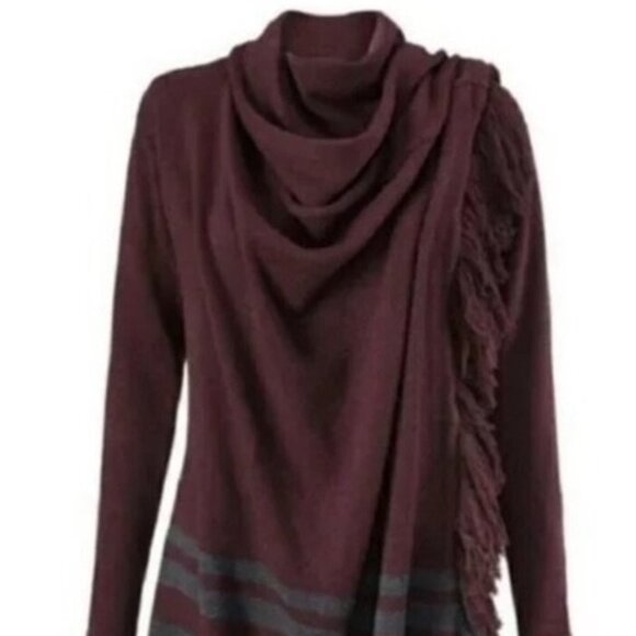 CAbi Port Fringe Wrap Sweater - Picture 3 of 15